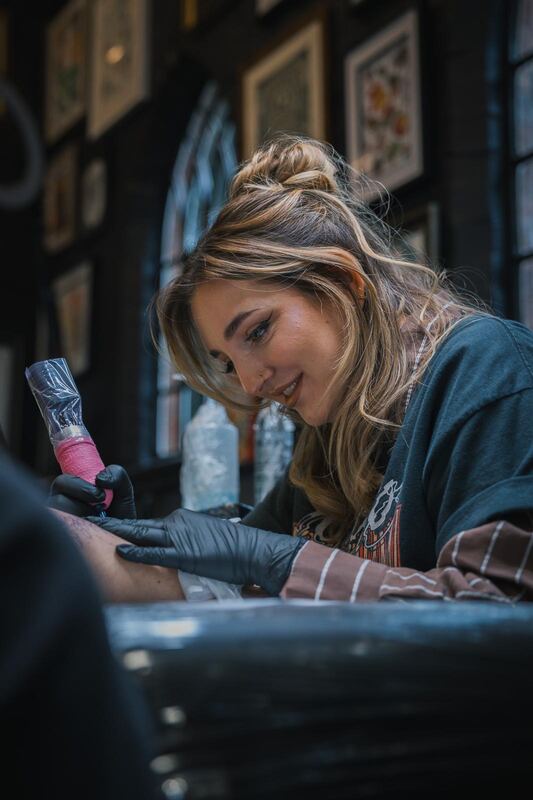 Stephanie Melbourne — tattoo artist at The Church Tattoo Studio